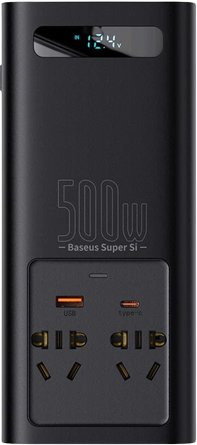 Автомобильный инвертор Baseus Super Si Power Inverter 500W (220V CN/EU) - 1/1
