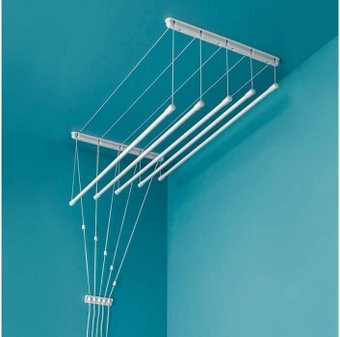 Сушилка для белья Comfort Alumin Euro Premium потолочная 5 прутьев 160 см - 1/1