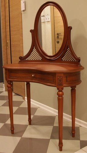 Туалетный столик с зеркалом ГрандМодерн Без деколи 89x40x142 (орех) - 1/1