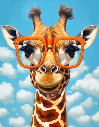 Алмазная мозаика  ArtCity Жираф в очках VA821 - 1/1