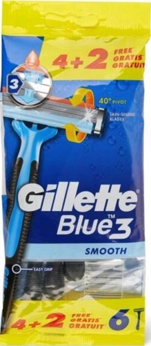 Бритвенный станок Gillette Blue3 Smooth (4+2 шт) - 1/1