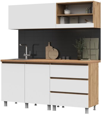 Готовая кухня Стендмебель Хелен 1.7 (белый/дуб крафт золотой) - 1/1