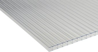 Сотовый поликарбонат Поликарбонат 8 мм 2R прозрачный (0.8 кг/м2) - 1/1