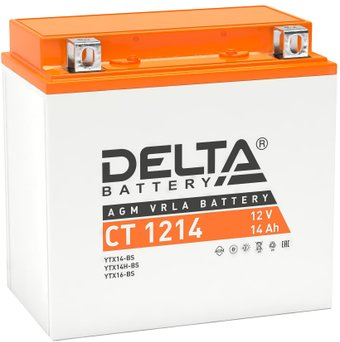 Мотоциклетный аккумулятор Delta CT 1214 (14 А·ч) - 1/1