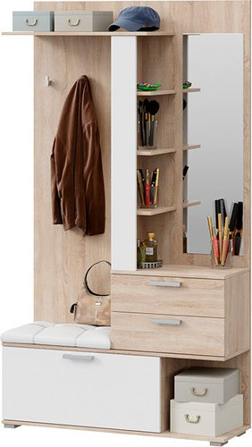 Стенка Трия Эрика комбинированная (дуб сонома/белый) - 1/1