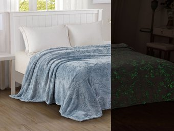 Плед Luxsonia Динозавры. Неон велсофт Евро 200x220 Кл022(260) - 1/1