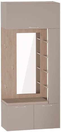 Стенка Мебельград Джерси с зеркалом (капучино) - 1/1