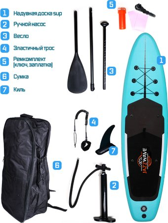 Сапборд JazzWave SUP-N4L (бирюзовый/черный) - 1/1