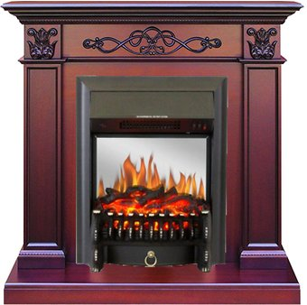 Каминокомплект Smolcom Verona STD-ASP с Fobos-S Lux BL LT (махагон коричневый антик) - 1/1