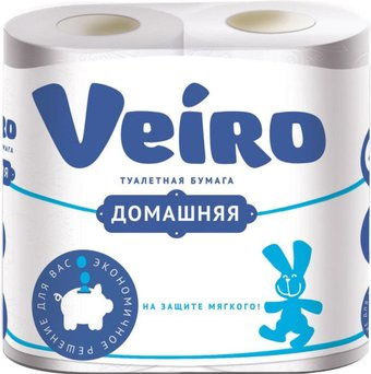 Туалетная бумага Veiro Домашняя 2 слоя (4 рулона) - 1/1