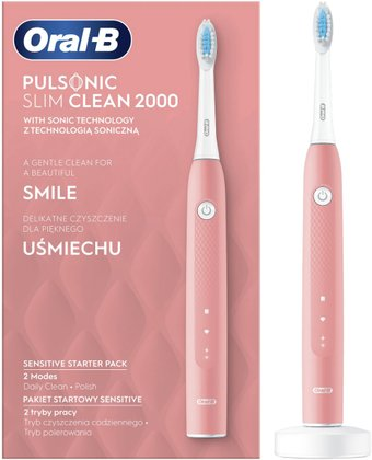 Электрическая зубная щетка Oral-B Pulsonic Slim Clean 2000 (розовый) - 1/1