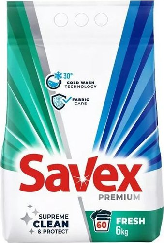 Стиральный порошок Savex 2 in 1 Fresh 6 кг - 1/1