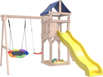 Игровой комплекс National Tree Company С качелями лодочка IgroWoods ДКНП-13 (не окрашен) - 1/1