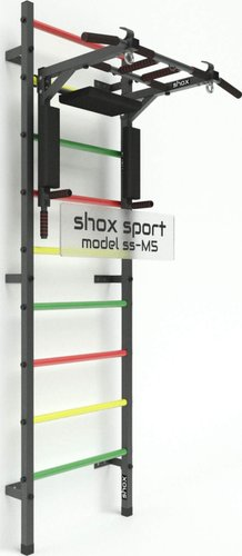 Шведская стенка (лестница) Shox M5 (темно-серый антик/разноцветный) - 1/1