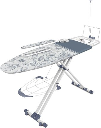 Гладильная доска Nika Валенсия 2 тефлон (Валенсия серые цветы) НВ2Т/1 - 1/1