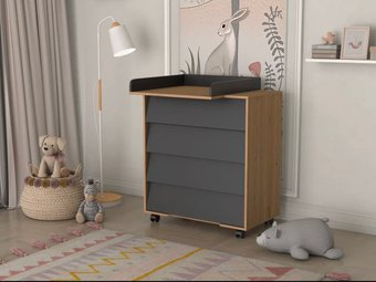 Детский комод Incanto Cambridge (дуб/графит) - 1/1