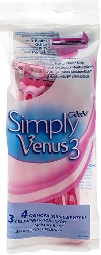 Бритвенный станок Gillette Simply Venus 3 (4 шт) - 1/1