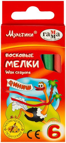 Восковые мелки Гамма Мультики 2131018-01-28 (6 шт) - 1/1