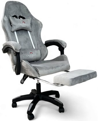 Игровое (геймерское) кресло Calviano 1583 (серый велюр) - 1/1