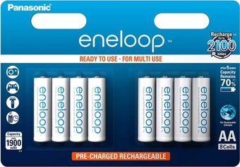 Аккумулятор Panasonic Eneloop AA 1900mAh 8 шт. (BK-3MCCE/8BE) - 1/1