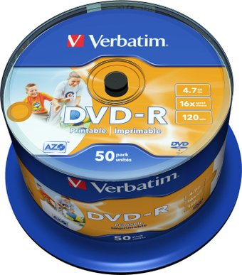 DVD-R диск Verbatim 4.7Gb 16x 43533 (50 шт.) - 1/1