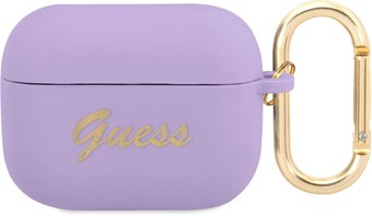 Чехол CG Mobile Guess with ring Script logo для AirPods Pro GUAPSLSMP (фиолетовый) - 1/1