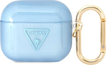 Чехол CG Mobile Guess Translucent Palm Tree для AirPods 3 GUA3LFCTPB (синий) - 1/1