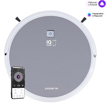 Робот-пылесос Polaris PVCR 4105 WI-FI IQ Home Aqua (серебристый) - 1/1