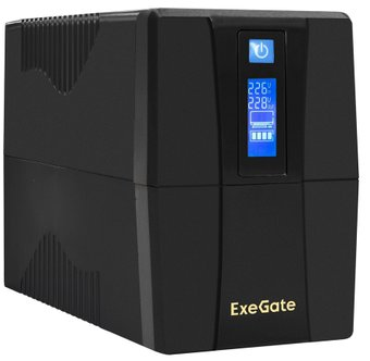 Источник бесперебойного питания ExeGate SpecialPro Smart LLB-600.LCD.AVR.2SH.RJ.USB EP285580RUS - 1/1