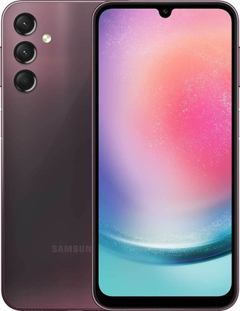 Смартфон Samsung Galaxy A24 SM-A245F/DSN 6GB/128GB (бордовый) - 1/1