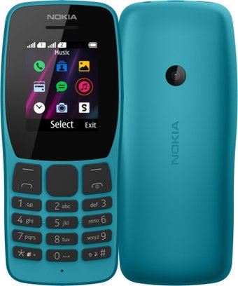 Кнопочный телефон Nokia 110 (2019) (голубой) - 1/1