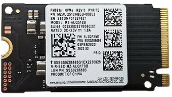 SSD Samsung PM991A 512GB MZALQ512HBLU-00BL2 - 1/1