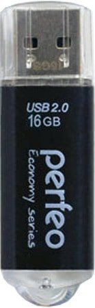 USB Flash Perfeo E01 16GB (черный) - 1/1