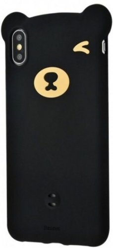 Чехол для телефона Baseus Bear Silicone для iPhone XS Max (черный) - 1/1
