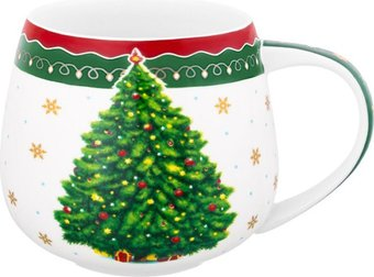 Чашка Elan Gallery Новогодняя елка 420687 (зеленый узор) - 1/1