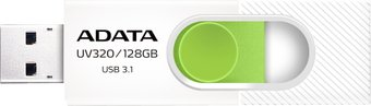 USB Flash ADATA UV320 128GB (белый/зеленый) - 1/1