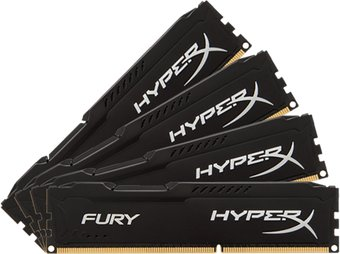 Оперативная память HyperX Fury 4x8GB DDR4 PC4-19200 HX424C15FB2K4/32 - 1/1