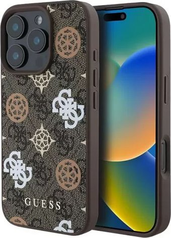 Чехол для телефона Guess PU 4G Colored Peony (MagSafe) для iPhone 16 Pro Max GUHMP16XP4PWPW - 1/1