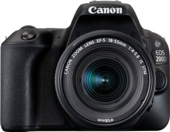 Зеркальный фотоаппарат Canon EOS 200D Kit 18-55 IS STM (черный) - 1/1