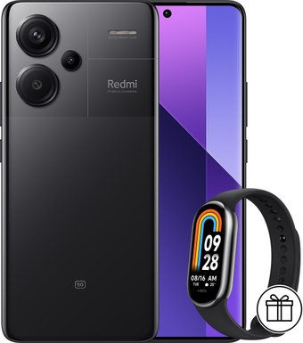 Смартфон Xiaomi Redmi Note 13 Pro+ 5G 12GB/512GB с NFC международная версия (полуночный черный) и Xiaomi Smart Band 8 (серый) по акции - 1/1
