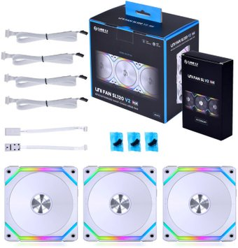 Комплект вентиляторов для корпуса с контроллером Lian Li Uni Fan SL V2 120 G99.12SLV23W.00 - 1/1