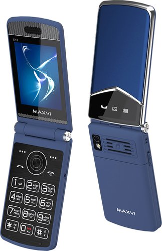 Кнопочный телефон Maxvi E11 (темно-синий) - 1/1