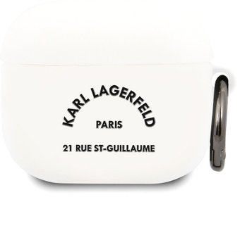 Чехол CG Mobile Karl Lagerfeld with ring RSG logo для AirPods 3 KLACA3SILRSGWH (белый) - 1/1