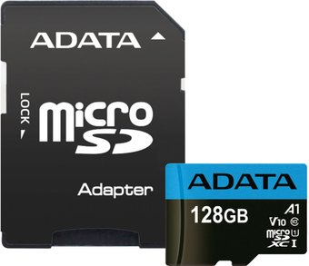 Карта памяти ADATA Premier AUSDX128GUICL10A1-RA1 microSDXC 128GB (с адаптером) - 1/1
