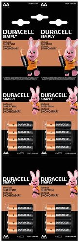 Батарейка DURACELL Simply AA LR6 16 шт. - 1/1