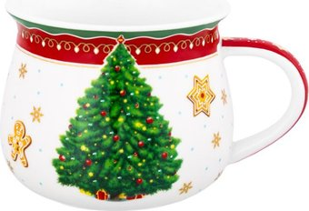 Чашка Elan Gallery Новогодняя елка 420688 (красный узор) - 1/1