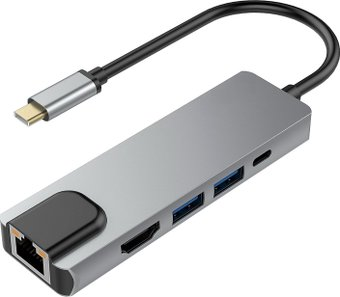 Док-станция USBTOP USB Type-C - 2xUSB Type-A/USB Type-C/HDMI/RJ-45 555207 - 1/1