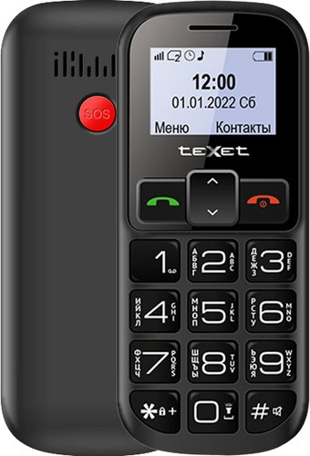 Кнопочный телефон TeXet TM-B322 (черный) - 1/1