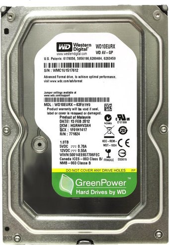 Жесткий диск WD AV-GP 1TB (WD10EURX) - 1/1