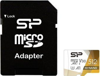 Карта памяти Silicon-Power Superior Pro microSDXC SP512GBSTXDU3V20AB 512GB (с адаптером) - 1/1